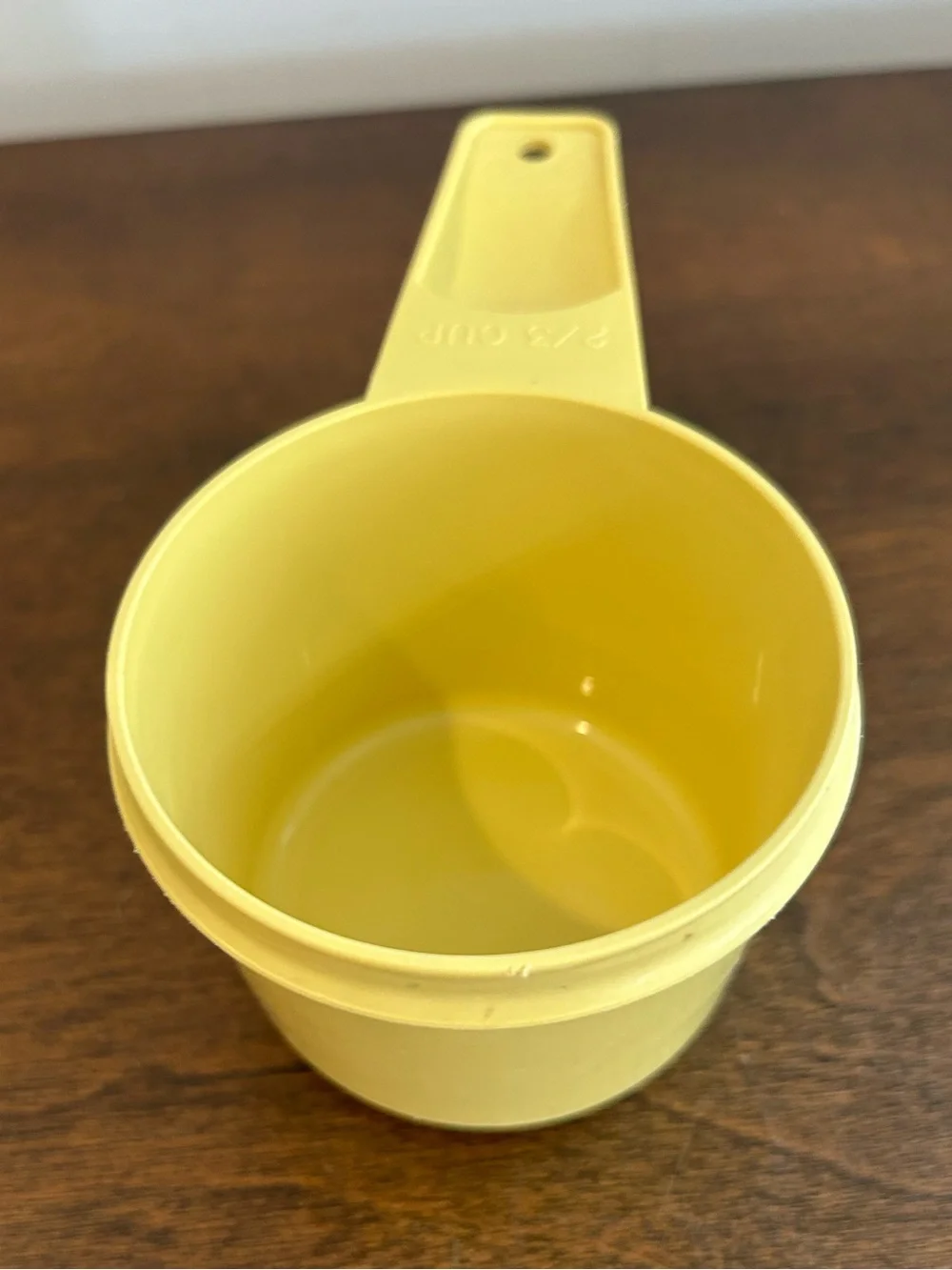 Vintage Tupperware Yellow Measuring Cup 2/3 Cup # 763-4 Replacement Made in USA.